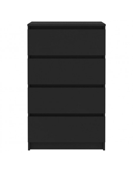 Credenza Nera 60x35x98,5 cm in Legno Multistrato