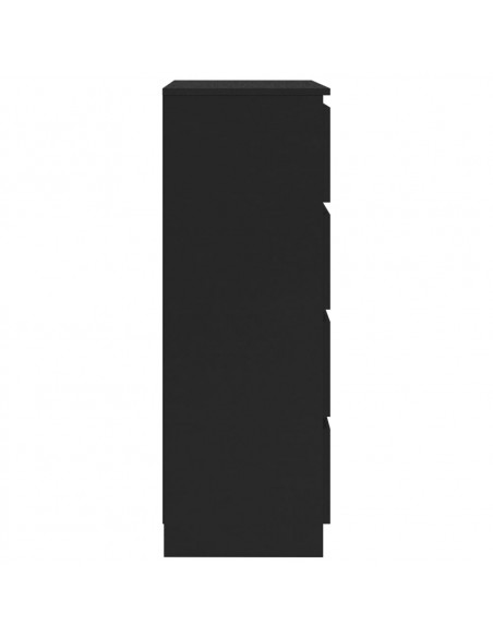 Credenza Nera 60x35x98,5 cm in Legno Multistrato