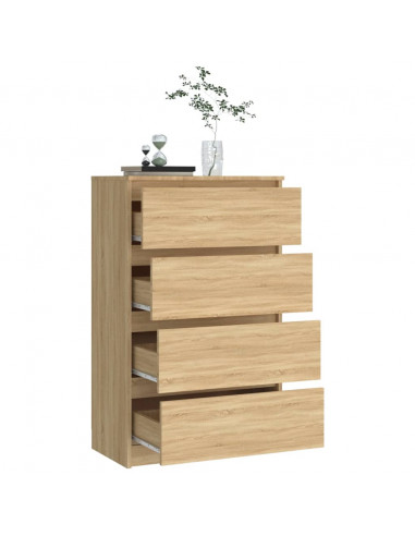 Credenza Rovere Sonoma 60x35x98,5 cm in Legno Multistrato