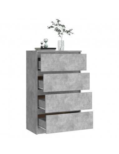 Credenza Grigio Cemento 60x35x98,5 cm in Legno Multistrato