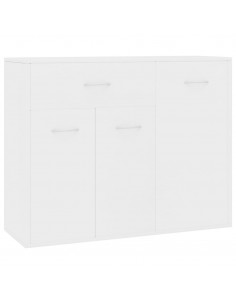 Credenza Bianca 88x30x70 cm in Legno Multistrato 2