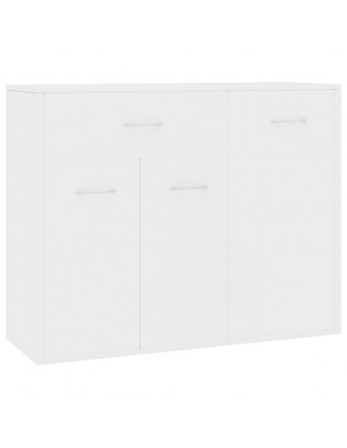 Credenza Bianca 88x30x70 cm in Legno Multistrato