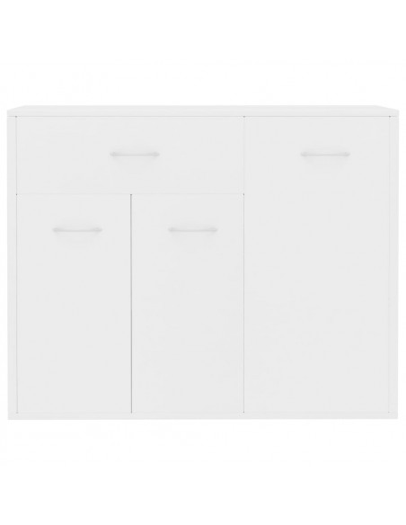 Credenza Bianca 88x30x70 cm in Legno Multistrato
