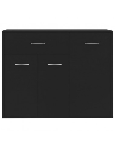 Credenza Nera 88x30x70 cm in Legno Multistrato