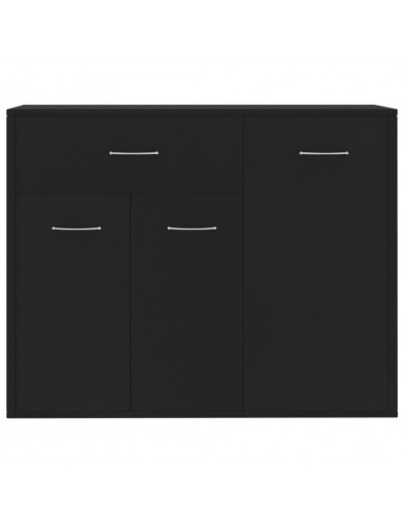 Credenza Nera 88x30x70 cm in Legno Multistrato