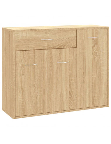 Credenza Rovere Sonoma 88x30x70 cm in Legno Multistrato