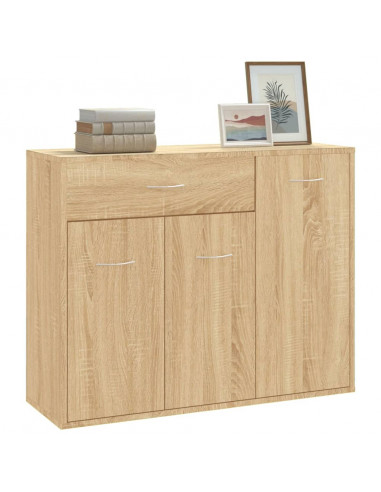 Credenza Rovere Sonoma 88x30x70 cm in Legno Multistrato