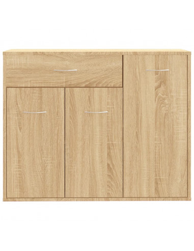 Credenza Rovere Sonoma 88x30x70 cm in Legno Multistrato