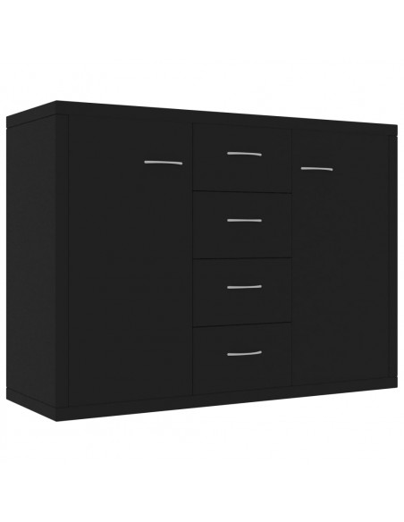 Credenza Nera 88x30x65 cm in Legno Multistrato