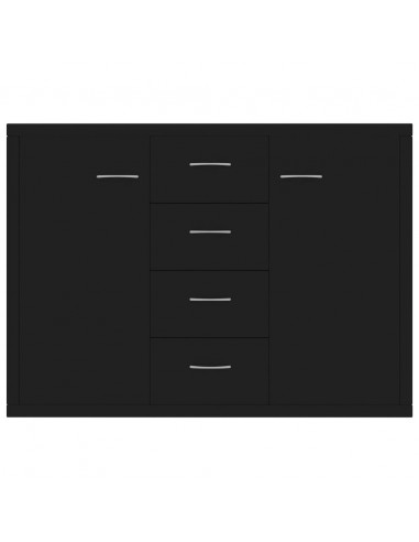Credenza Nera 88x30x65 cm in Legno Multistrato