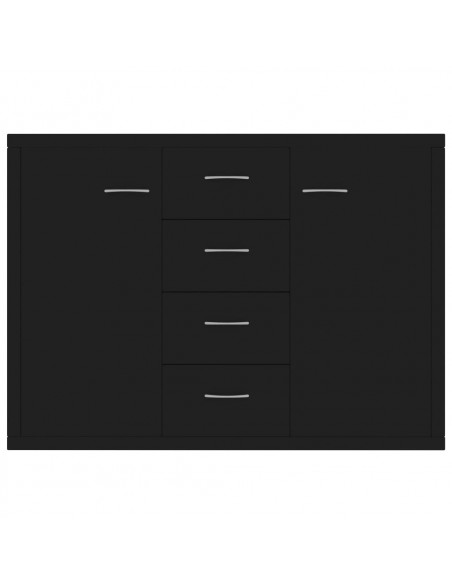 Credenza Nera 88x30x65 cm in Legno Multistrato