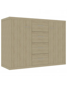 Credenza Rovere Sonoma 88x30x65 cm in Legno Multistrato 2