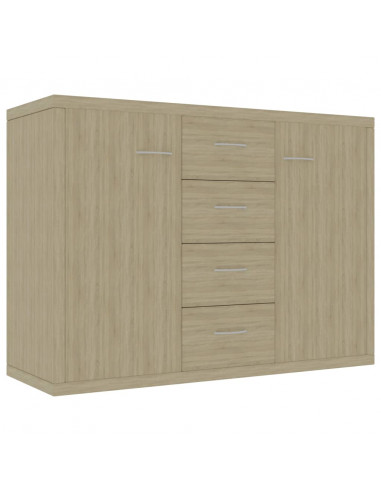 Credenza Rovere Sonoma 88x30x65 cm in Legno Multistrato