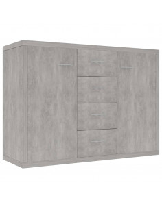 Credenza Grigio Cemento 88x30x65 cm in Legno Multistrato 2