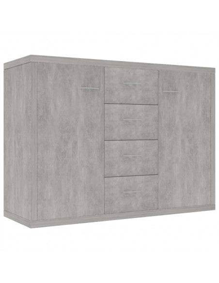 Credenza Grigio Cemento 88x30x65 cm in Legno Multistrato