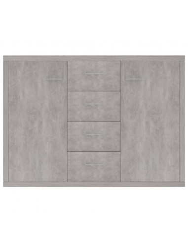 Credenza Grigio Cemento 88x30x65 cm in Legno Multistrato