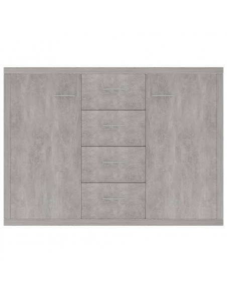 Credenza Grigio Cemento 88x30x65 cm in Legno Multistrato