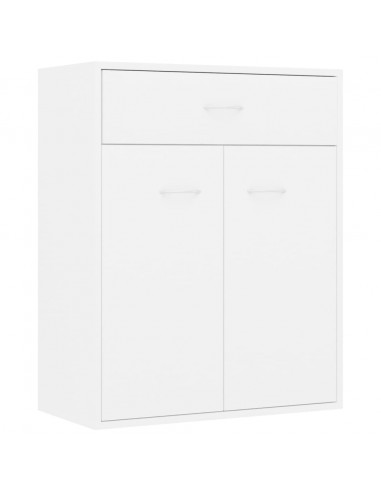 Credenza Bianca 60x30x75 cm in Legno Multistrato