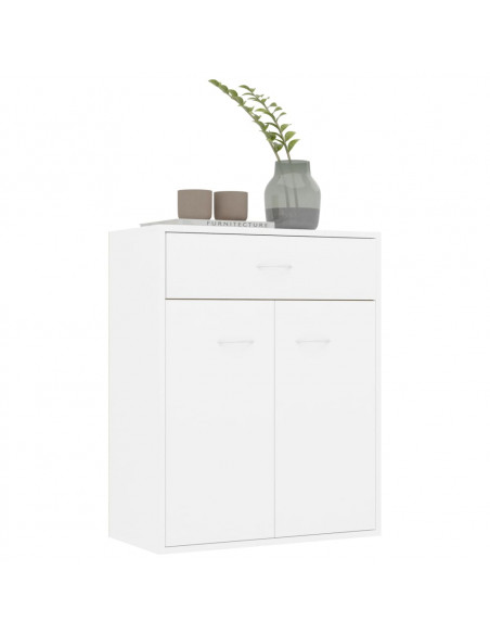 Credenza Bianca 60x30x75 cm in Legno Multistrato
