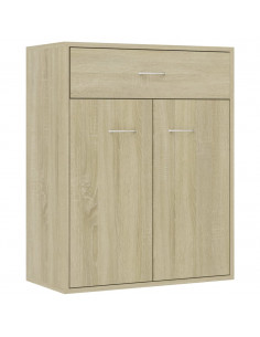 Credenza Rovere Sonoma 60x30x75 cm in Legno Multistrato 2