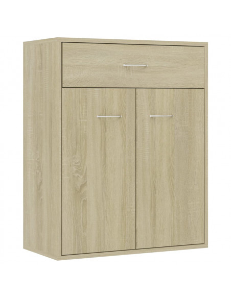 Credenza Rovere Sonoma 60x30x75 cm in Legno Multistrato