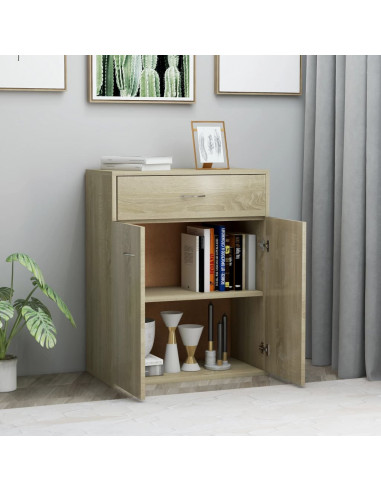 Credenza Rovere Sonoma 60x30x75 cm in Legno Multistrato