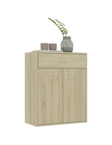 Credenza Rovere Sonoma 60x30x75 cm in Legno Multistrato
