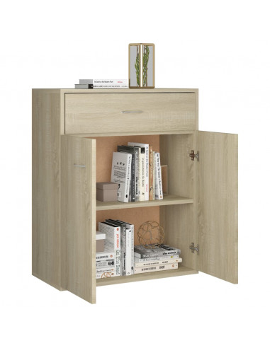 Credenza Rovere Sonoma 60x30x75 cm in Legno Multistrato