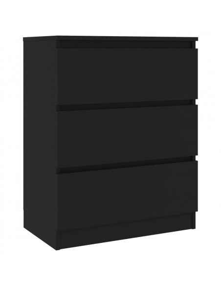 Credenza Nera 60x35x76 cm in Legno Multistrato