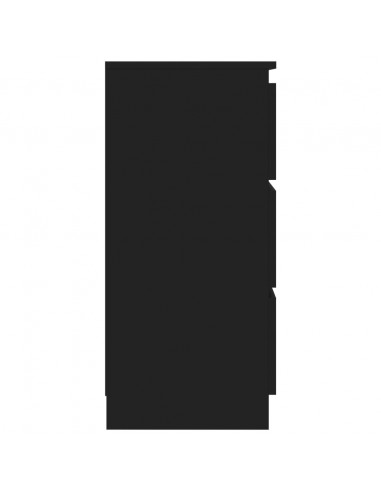 Credenza Nera 60x35x76 cm in Legno Multistrato