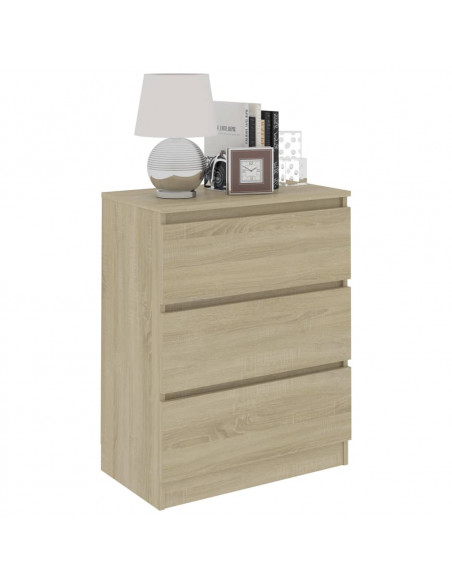 Credenza Rovere Sonoma 60x35x76 cm in Legno Multistrato