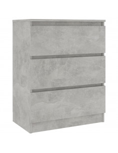 Credenza Grigio Cemento 60x35x76 cm in Legno Multistrato 2
