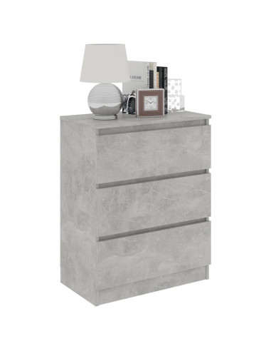 Credenza Grigio Cemento 60x35x76 cm in Legno Multistrato