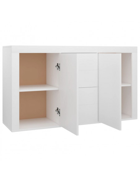 Credenza Bianca 120x36x69 cm in Legno Multistrato