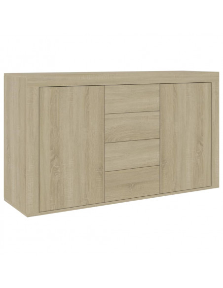 Credenza Rovere Sonoma 120x36x69 cm in Legno Multistrato