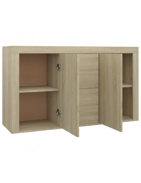 Credenza Rovere Sonoma 120x36x69 cm in Legno Multistrato