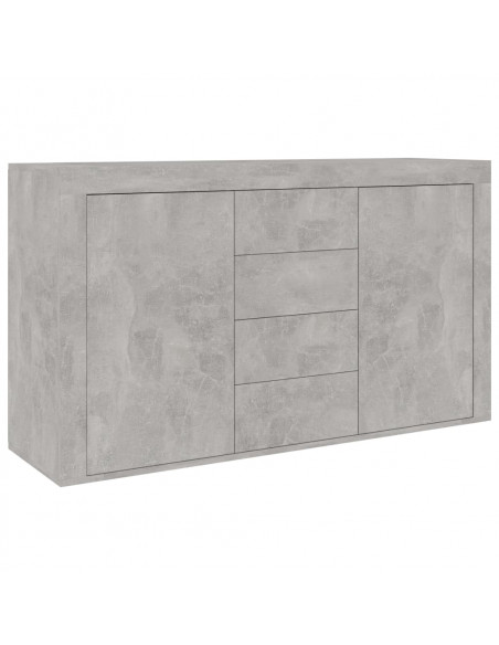 Credenza Grigio Cemento 120x36x69 cm in Legno Multistrato