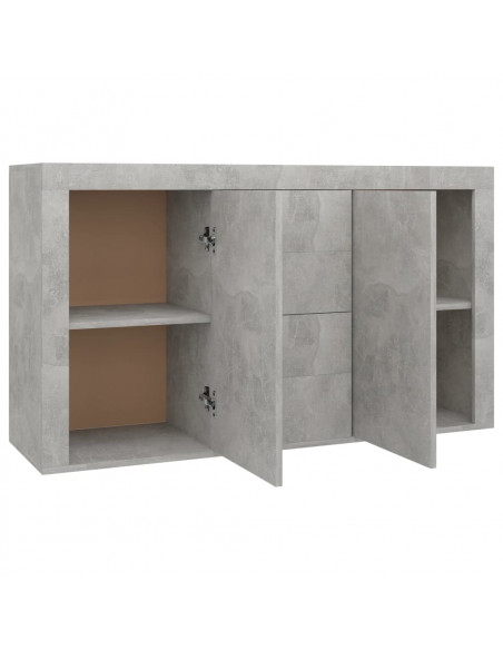 Credenza Grigio Cemento 120x36x69 cm in Legno Multistrato