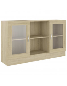 Armadietto Vetrina Rovere Sonoma 120x30,5x70 cm Multistrato 2