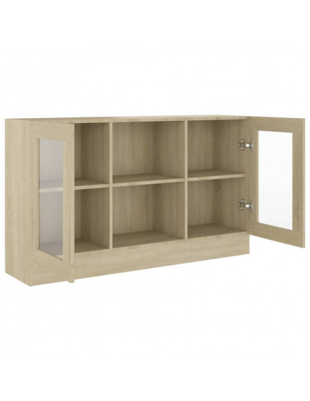 Armadietto Vetrina Rovere Sonoma 120x30,5x70 cm Multistrato