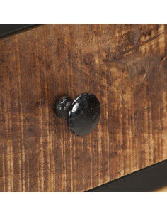 Credenza 85x30x80 cm in Legno Massello di Mango Grezzo 2