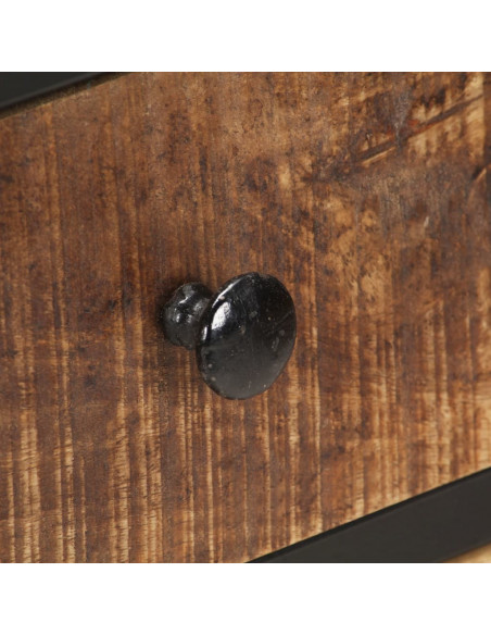 Credenza 85x30x80 cm in Legno Massello di Mango Grezzo