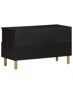 Mobile Porta TV Nero 80x33x46 cm in Legno Multistrato 2