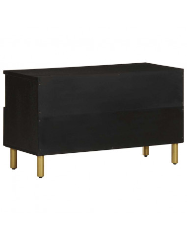 Mobile Porta TV Nero 80x33x46 cm in Legno Multistrato