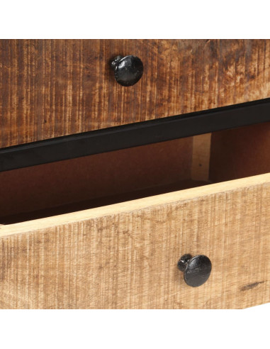 Credenza 85x30x80 cm in Legno Massello di Mango Grezzo