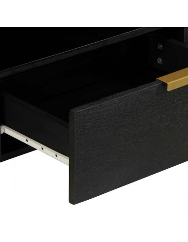 Mobile Porta TV Nero 80x33x46 cm in Legno Multistrato