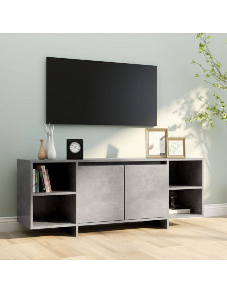 Mobile TV Grigio Cemento 130x35x50 cm in Truciolato