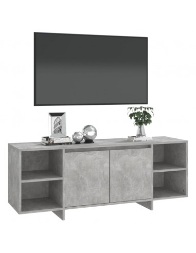 Mobile TV Grigio Cemento 130x35x50 cm in Truciolato