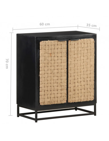 Credenza 60x35x70 cm in Legno Massello di Mango