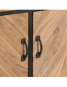 Credenza 120x30x75 cm in Legno Massello di Acacia 2